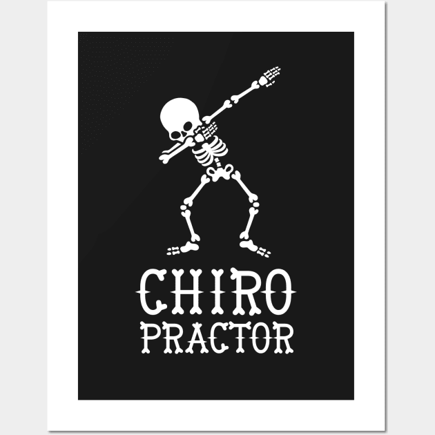 Dab dabbing skeleton chiropractor Wall Art by LaundryFactory